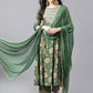 Women Ethnic Motifs Embroidered Regular Gotta Patti Kurta with Palazzos & With Dupatta