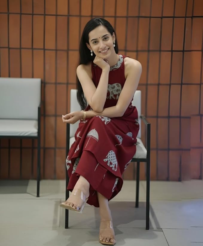 Elephant Print Sleeveless Kurta Palazzo set