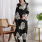 Women Black Viscose Rayon Kurta Sets