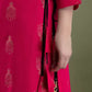 Women Pink Viscose Rayon Kurta and Sharara Set