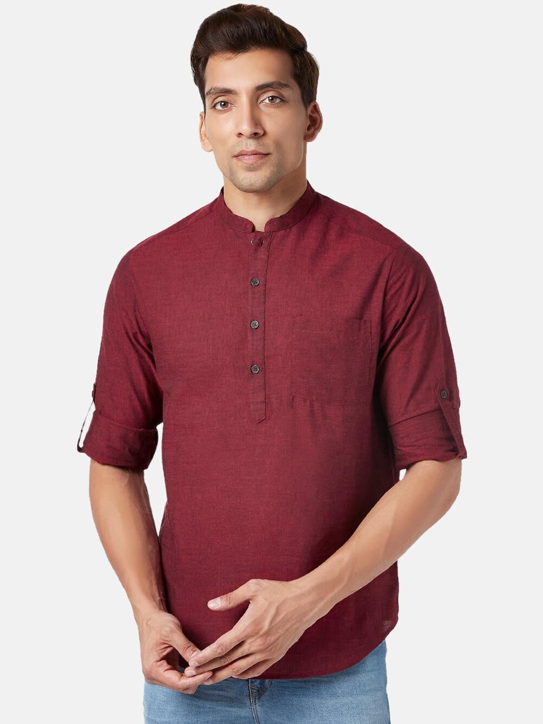 Mandarin Collar Pure Cotton Kurta