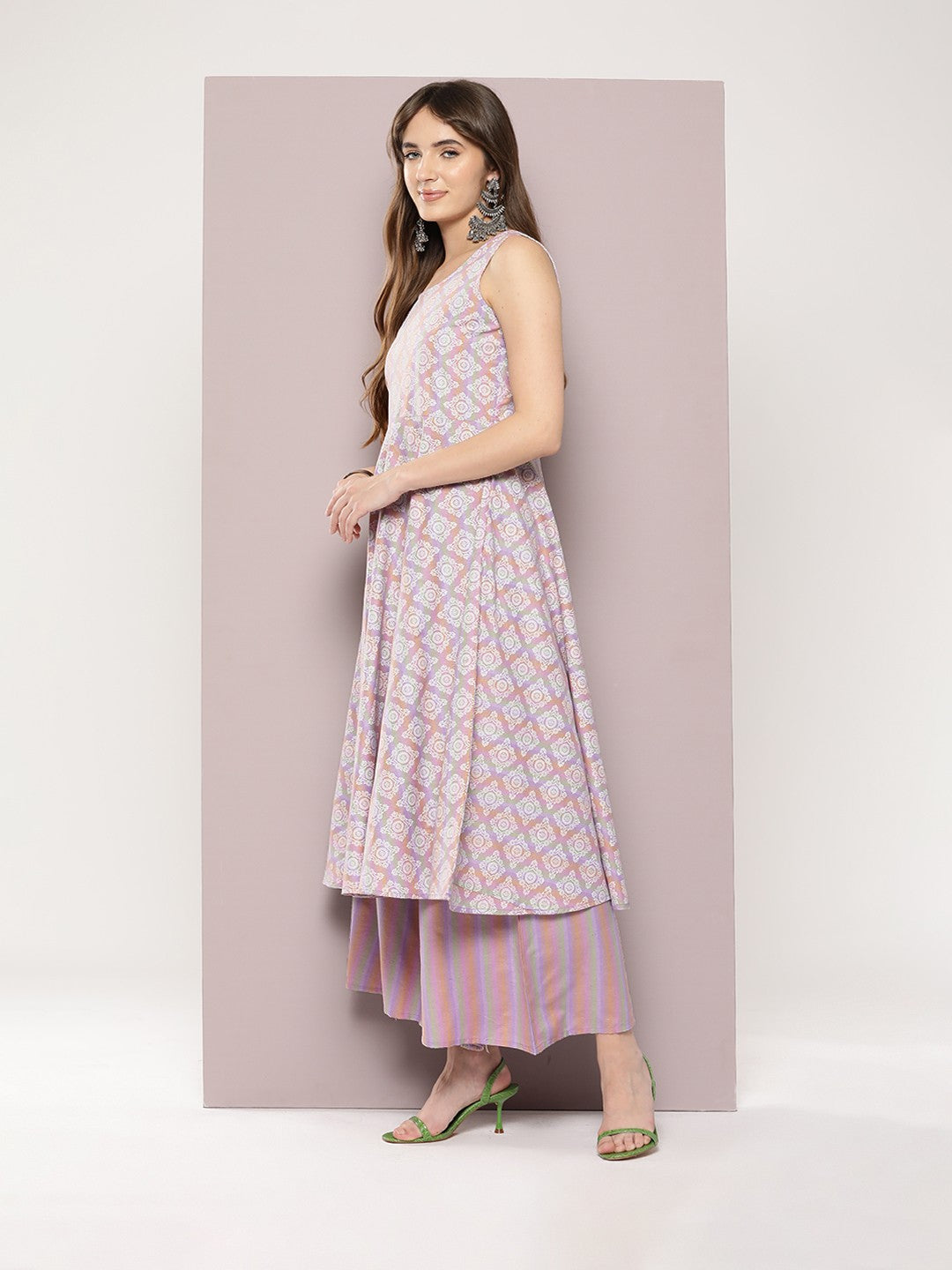 Ethnic Motifs Printed Kurta with Palazzos & Dupatta