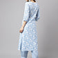 Floral Printed Pure Cotton Kurta with Salwar