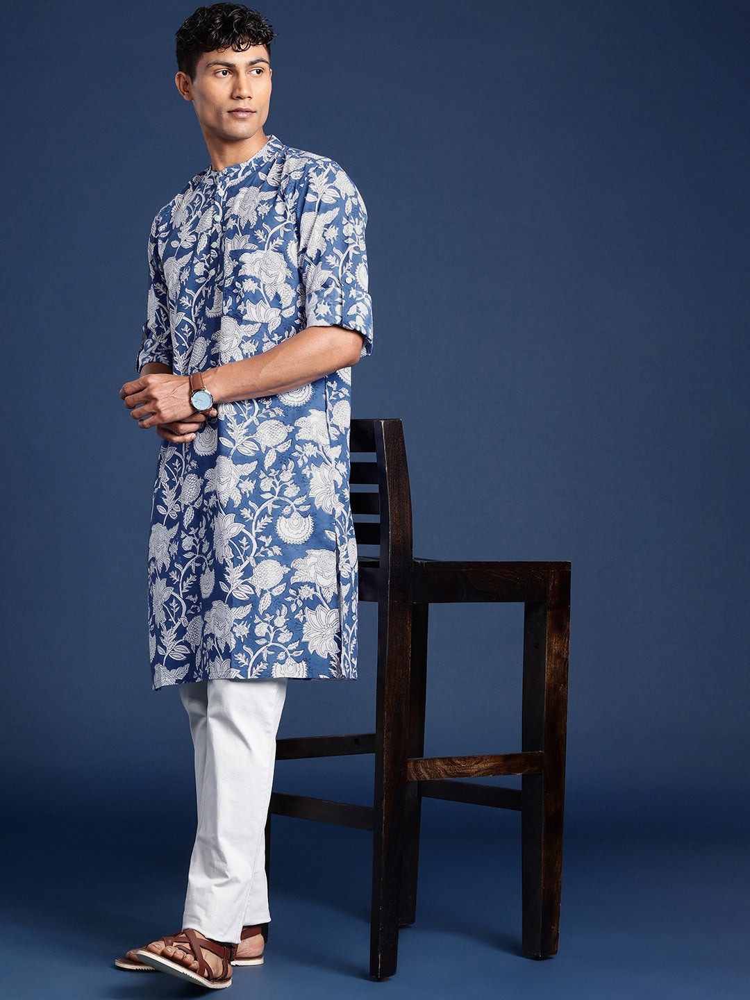 Sanganeri Block Print Pure Cotton Floral Printed Floral Kurta