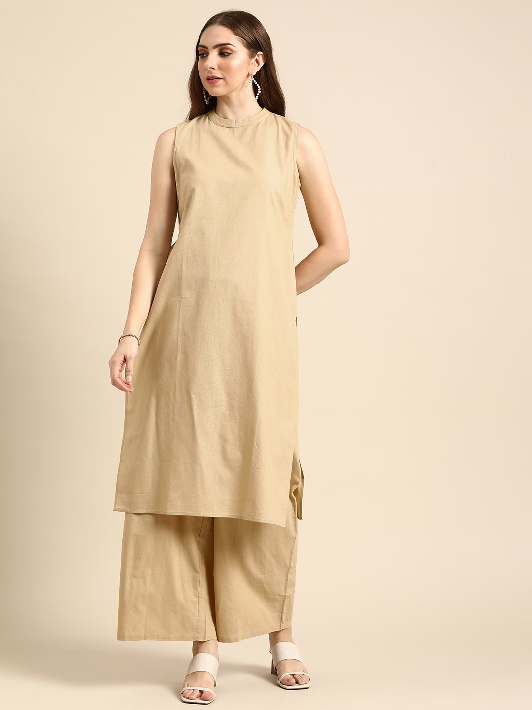 Women Regular Pure Cotton Kurta with Palazzos