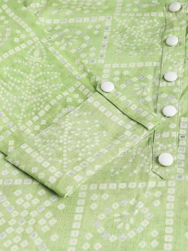 Women Viscose Rayon Kurta Trouser Set (Blue and Green)