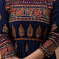 Blue Ethnic Motifs Maxi Maxi Dress