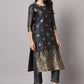 Women Silk Blend Kurta Pant Dupatta Set