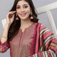 Women Multicolor Pure Silk Kurta Pant Dupatta Set