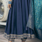 Women Floral Embroidered Pleated Sequinned Kurta with Trousers & With Dupatta