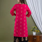 Women Pink Viscose Rayon Kurta and Sharara Set