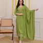 Women Solid Embroidery Kurta and pant set With Dupatta - Amy's Cart