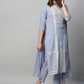 Floral Printed Kurta & Trousers With Dupatta