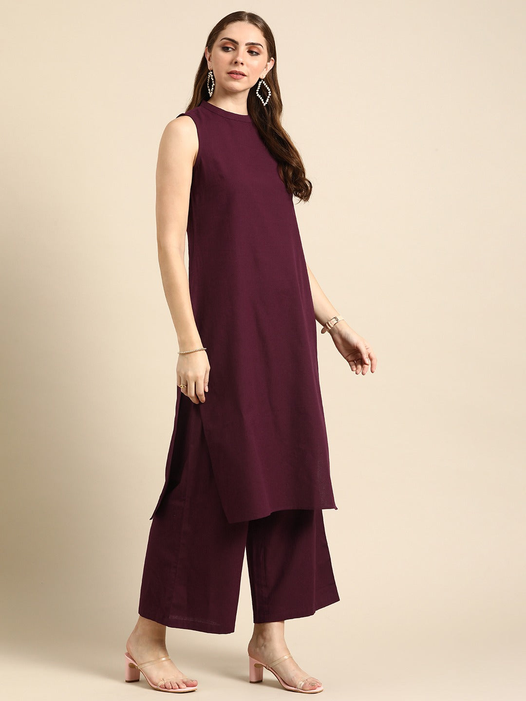 Women Regular Pure Cotton Kurta with Palazzos