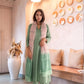 Women's Silk Viscose Straight Solid Kurta with Pant & Dupatta