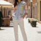 The Lifestyle Co Printed Shirt Collar Shirt Style Tops