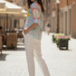 The Lifestyle Co Printed Shirt Collar Shirt Style Tops