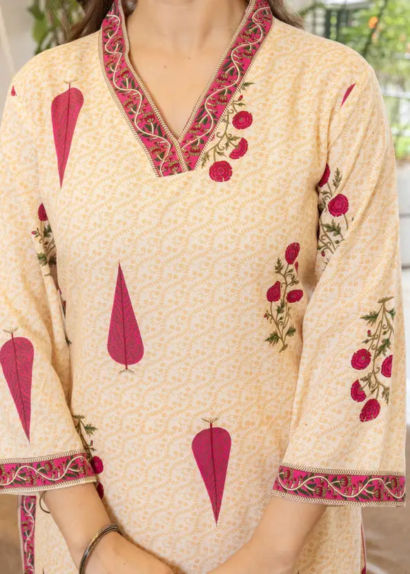 Women Pure Cotton Kurta Pant Set