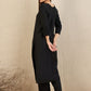 V Neck Pleated Straight Kurta With Trousers