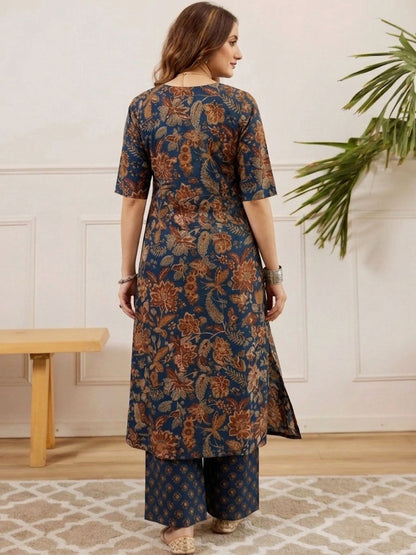 Women Printed Regular Kurta with Palazzos