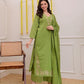 Women Solid Embroidery Kurta and pant set With Dupatta - Amy's Cart