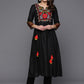 Women Floral Embroidered Regular Thread Work Liva Kurta with Trousers