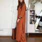 Cotton Blend Rust Shirt Collar Ethnic Wear