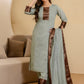 Women Woven Design Regular Kurta with Trousers & Dupatta