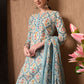 Women Floral Printed Regular Pure Cotton Kurta with Trousers & With Dupatta