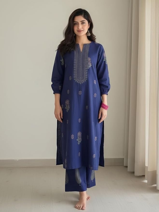 Comfy Kurta with Palazzo - Blue