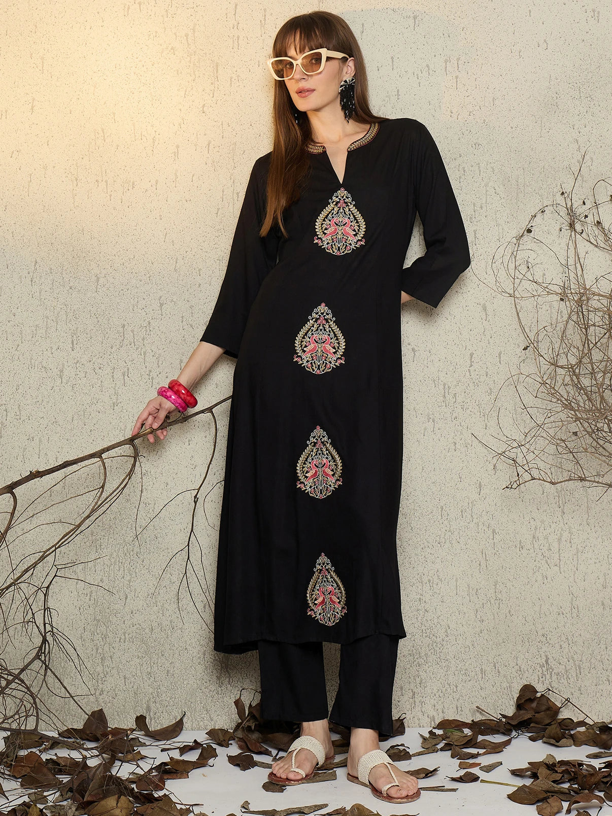 Women Viscose Rayon Kurta Pant Set