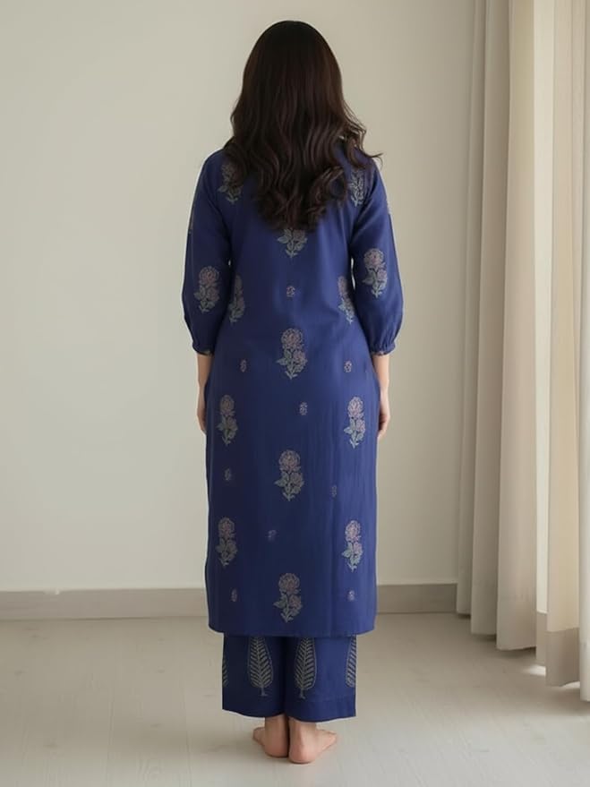 Comfy Kurta with Palazzo - Blue