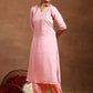 Ethnic Motifs Embroidered Regular Sequinned Straight Kurta with Salwar