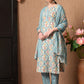 Women Floral Printed Regular Pure Cotton Kurta with Trousers & With Dupatta