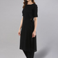 Women Black Solid Kurta with Trousers