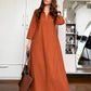 Cotton Blend Rust Shirt Collar Ethnic Wear