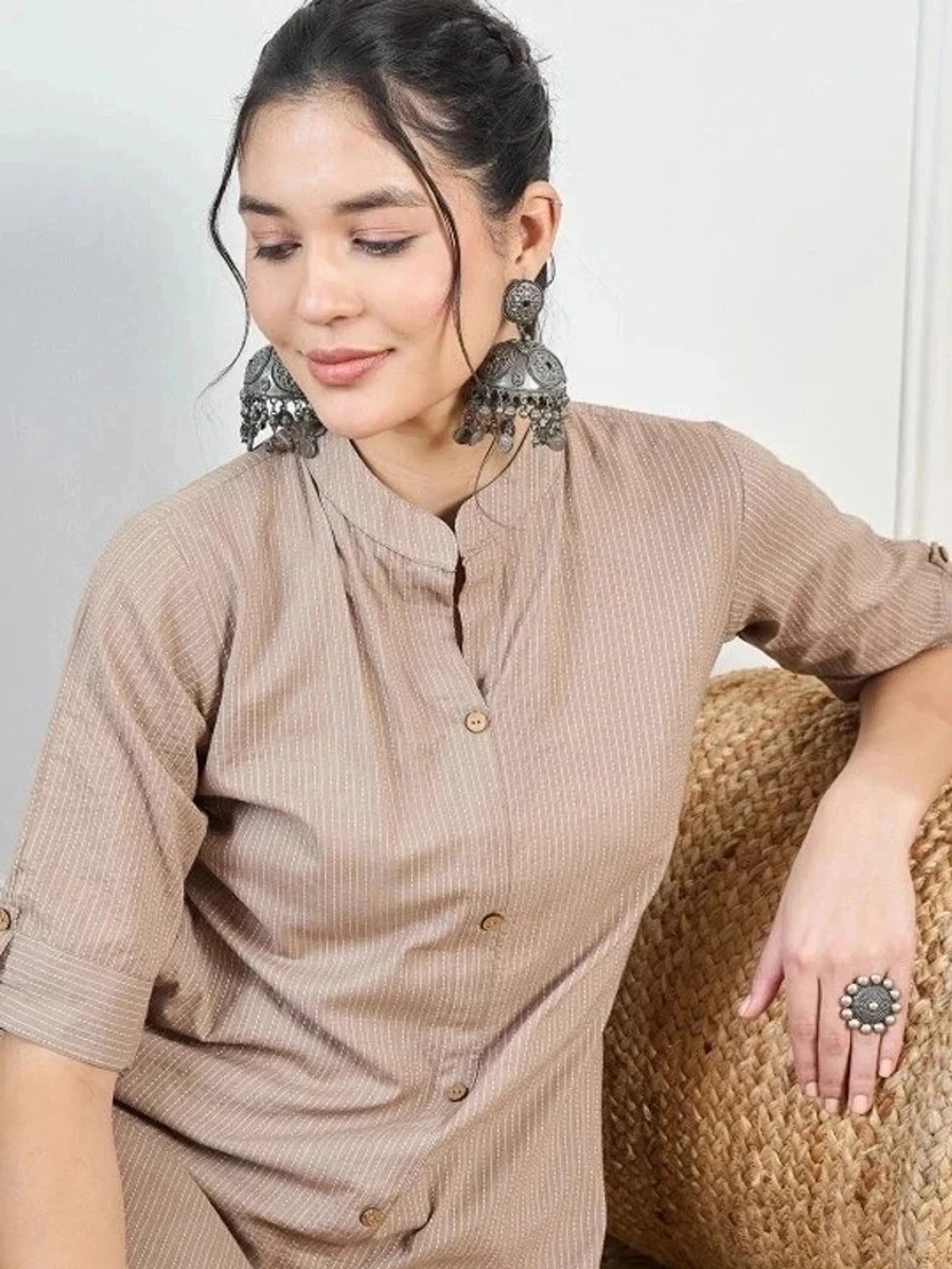 Women Pure Cotton Kurta Palazzo Set