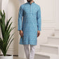 Men Floral Printed Regular Pure Cotton Kurta With Churidar