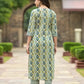 Women Green Viscose Rayon Kurta Pant Dupatta Set