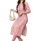 Women's Pink Cotton Blend Straight Printed Kurta with Pant Set