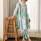 Shibori Dyed Mandarin Collar Straight Kurta With Trousers