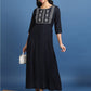 Ethnic Motifs Embroidered A-Line Ethnic Dress