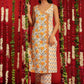 Floral Printed V-Neck Straight Pure Cotton Kurta With Trousers