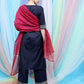 Navy Blue Ethnic Motifs Yoke Design Straight Kurta With Palazzos & Dupatta