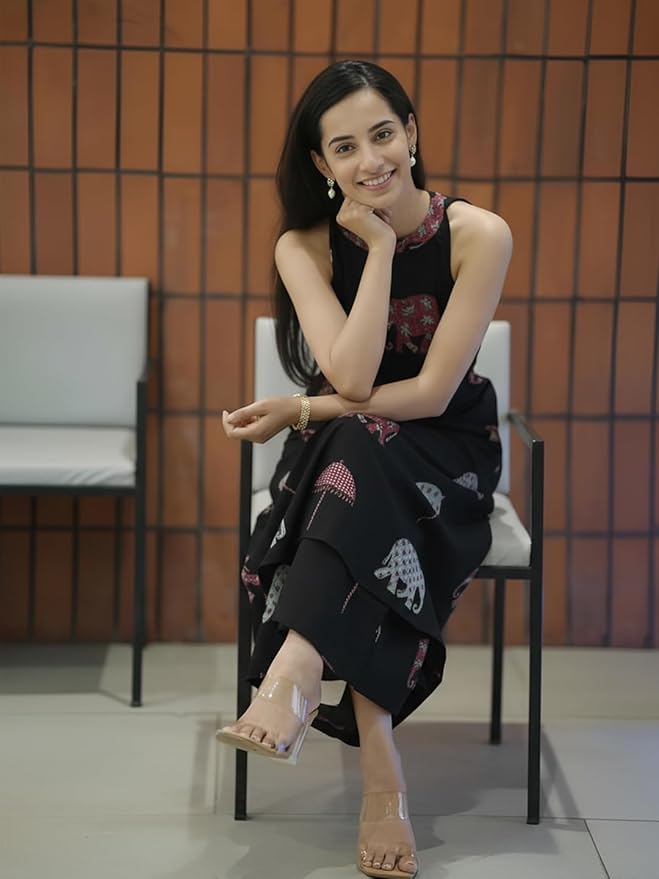 Elephant Print Sleeveless Kurta Palazzo set