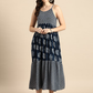 Ethnic Motifs Printed Shoulder Straps A-Line Midi Flared Ethnic Dresses