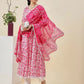 Women Cotton Blend Kurta Pant Dupatta Set