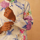 Floral Printed Pure Cotton Mandarin Collar Kurta With Trousers