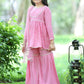 Girls Floral Motifs Printed Empire Gotta Patti Kurta & Sharara with Dupatta
