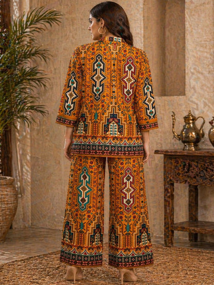 Pastels Printed Tunic with Palazzos